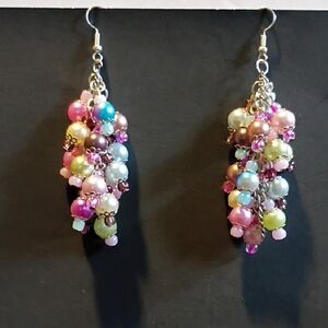 Colorful Beaded Dangle Earrings